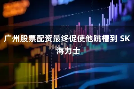 广州股票配资最终促使他跳槽到 SK 海力士